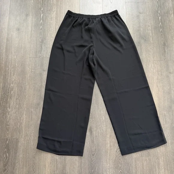 Madewell Pull-On Straight Pants Crepe Black Elastic Waist Drapey Relaxed XL Work - Picture 6 of 7